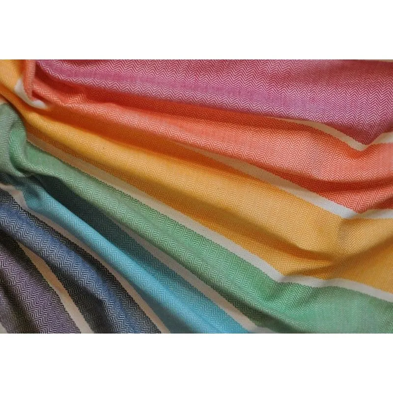 Girasol Hand Woven Wrap - Rainbow Herringbone