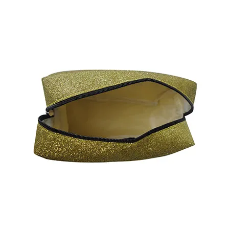 Gold Glitter NGIL Large Cosmetic Travel Pouch