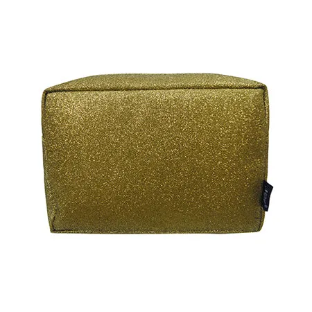 Gold Glitter NGIL Large Cosmetic Travel Pouch