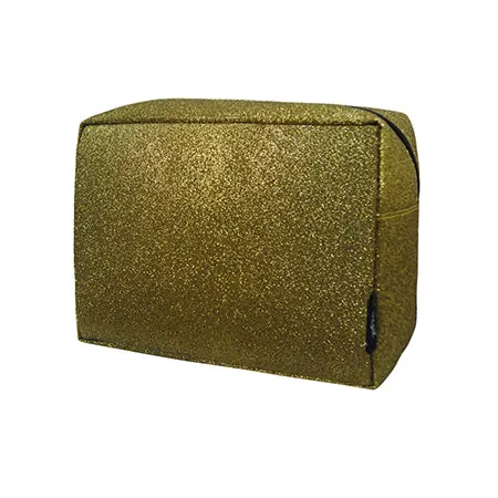 Gold Glitter NGIL Large Cosmetic Travel Pouch