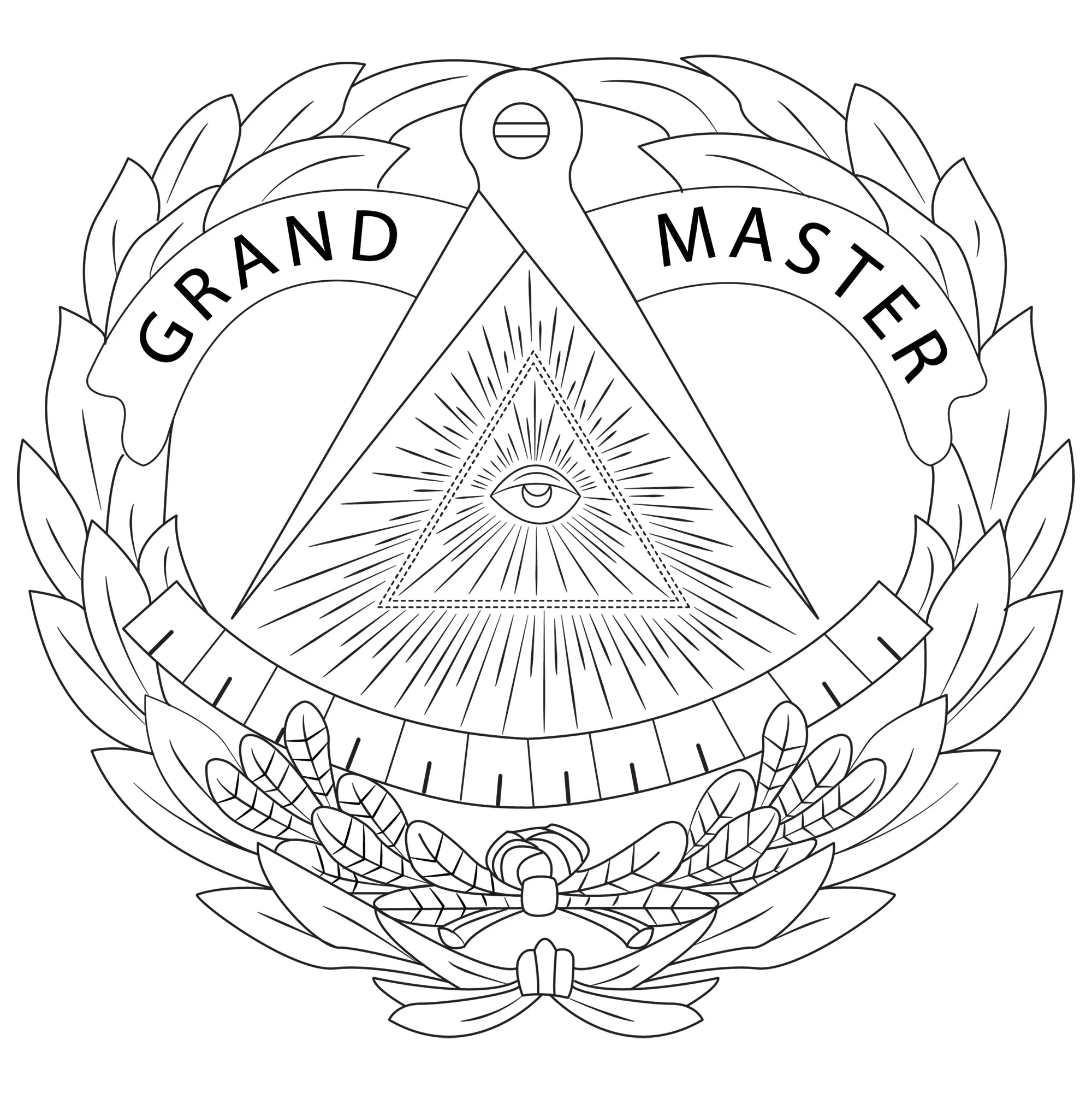 Grand Master Blue Lodge Briefcase - Handmade Leather