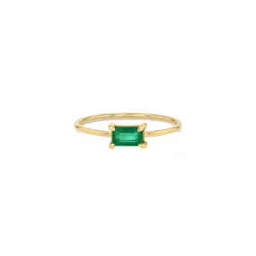 Green Emerald Stacker Ring