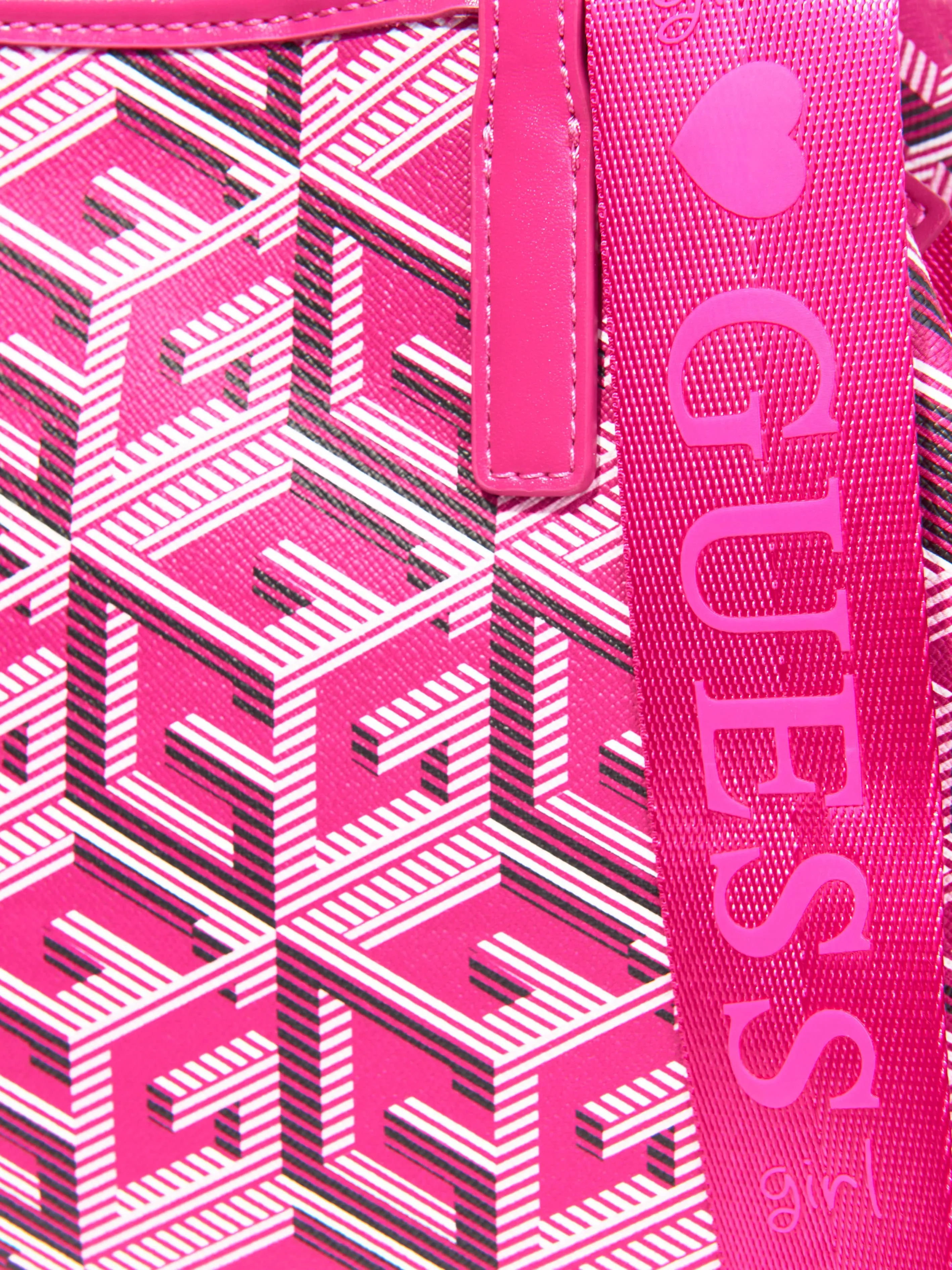 Guess Girls Logo Tote Bag in Pink