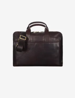 Gustav Computer Bag Dark Brown