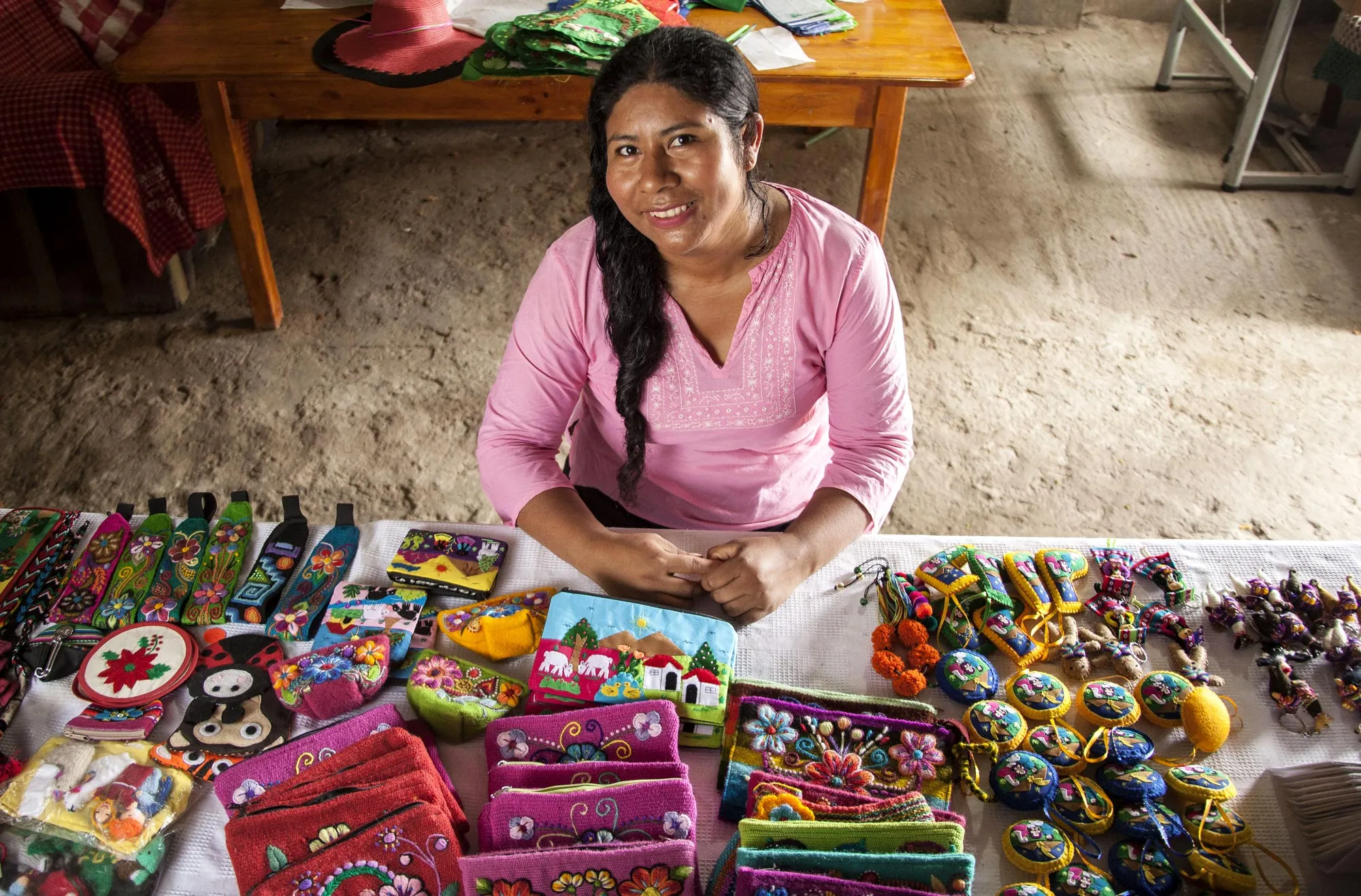 Handcrafted Cotton Blend Patchwork Cosmetic Bag from Peru - Walk in the Countryside | NOVICA