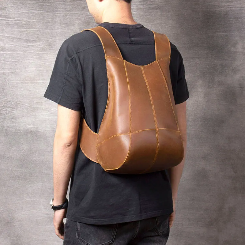 Handmade Leather Beatles Backpack Man Leather Backpack