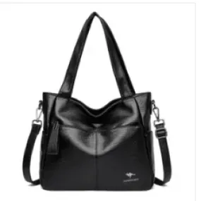 Highland Black Luxury Leather Tote