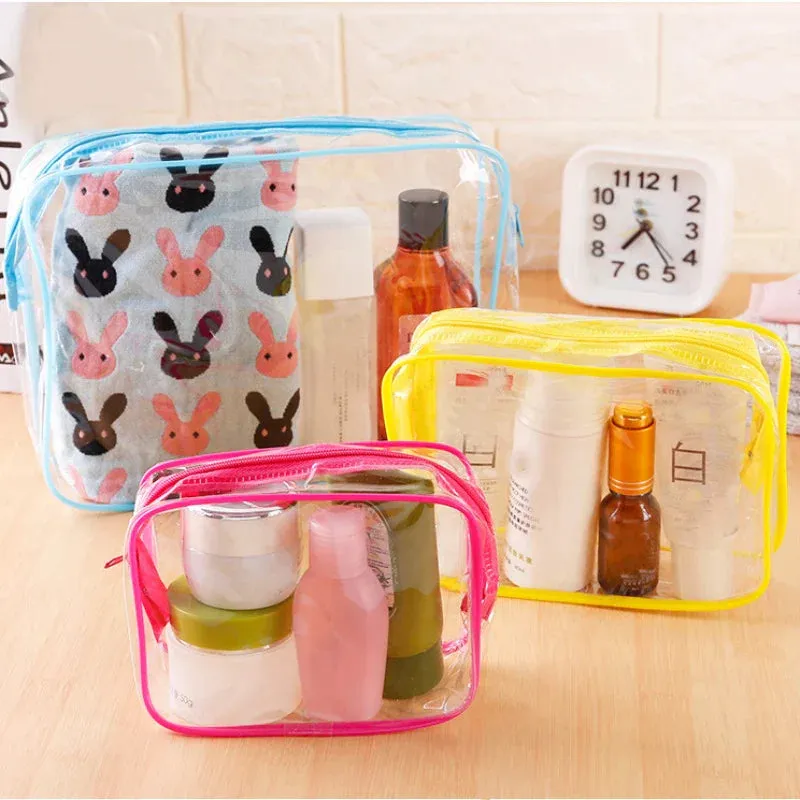 Home Travel Transparent Makeup Bag Toiletries Bag Bath Supplies Storage Bag Waterproof Travel Cosmetic Bag Wash Beauty Kit