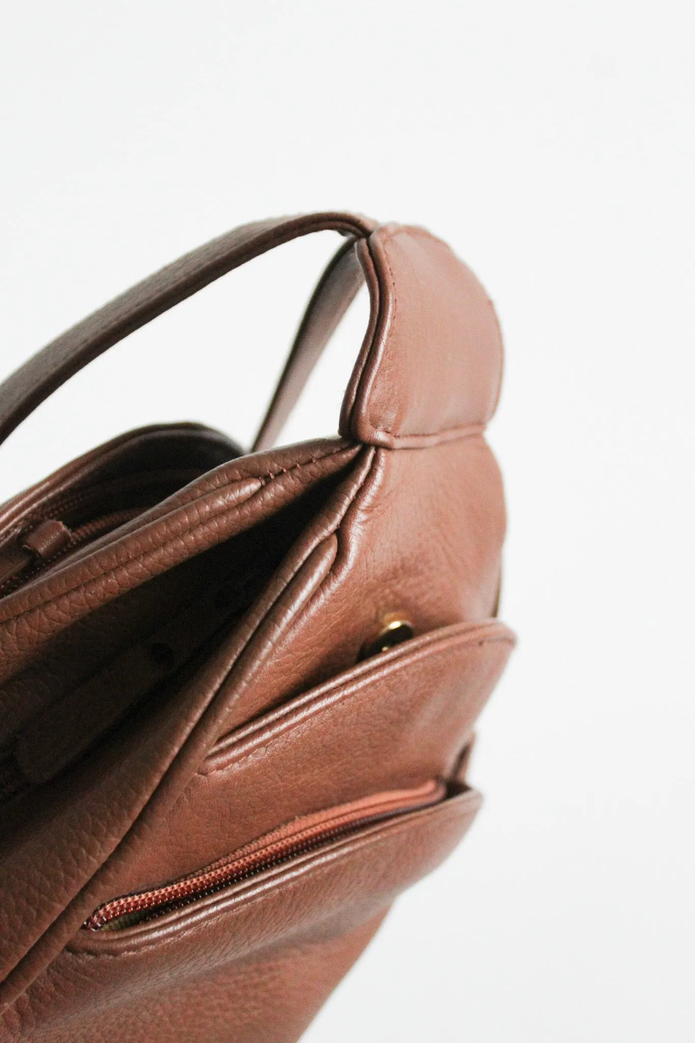 honey vegan leather backpack