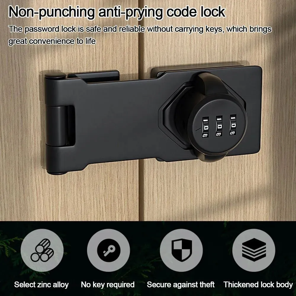 Keyless Anti-Theft Household Cabinet Password Hasp Lock