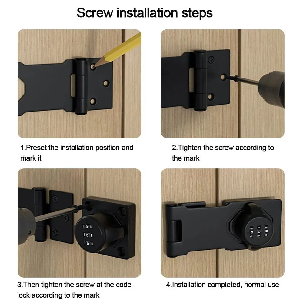 Keyless Anti-Theft Household Cabinet Password Hasp Lock