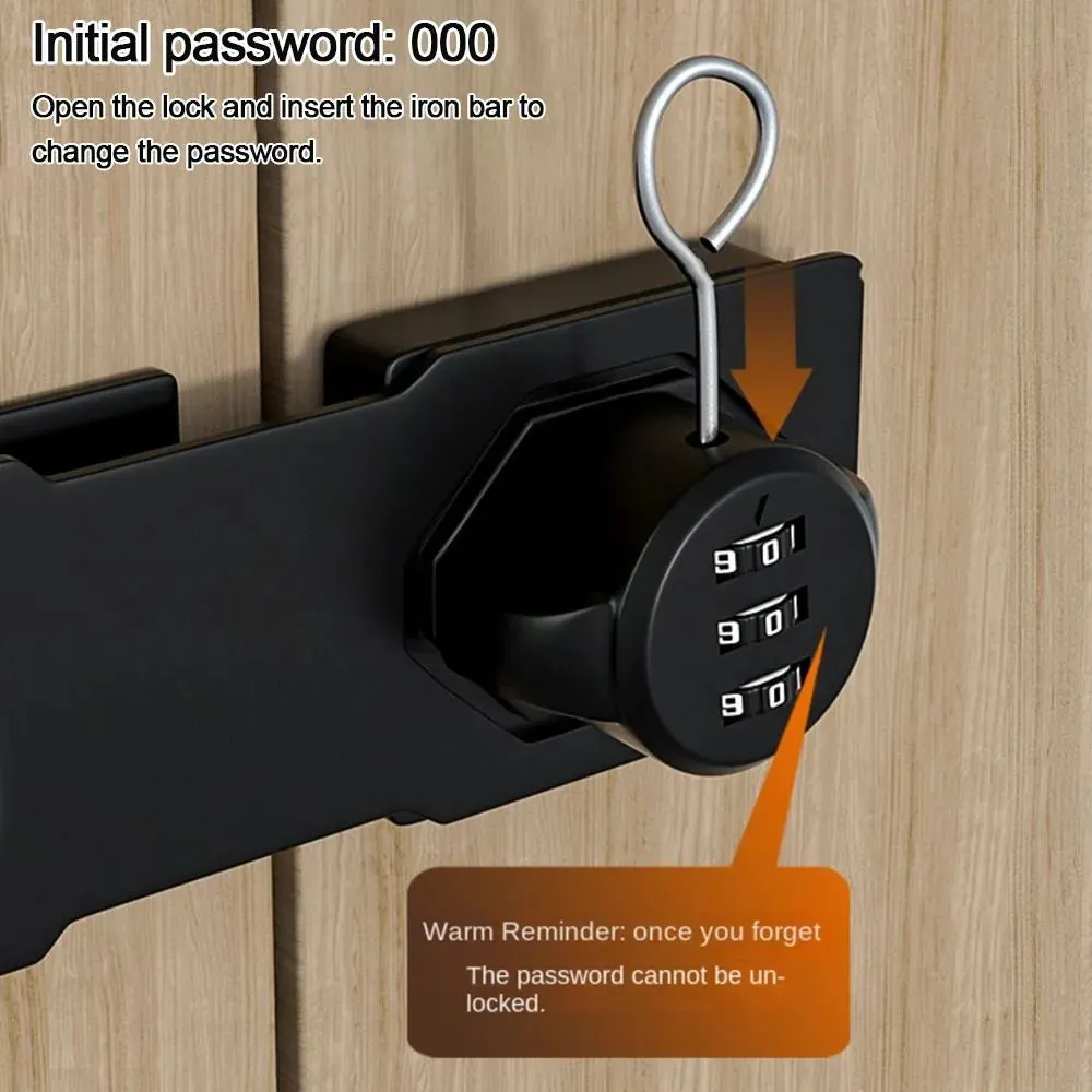 Keyless Anti-Theft Household Cabinet Password Hasp Lock