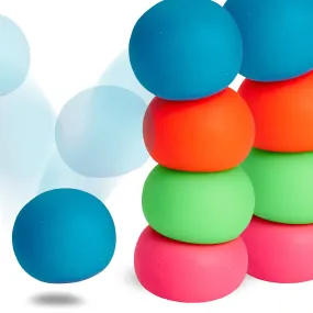 Kicko Sensory Bounce Balls - 8 Pack - 2 Inch - Assorted Colorful Bouncy Balls - Novelty