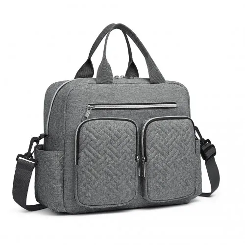 Kono Durable & Functional Changing Tote Bag - Grey | Perfect for On-the-Go Parents