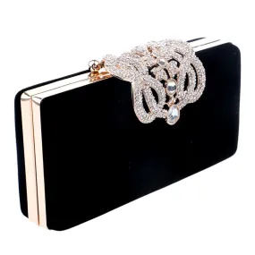 Ladies Mini Evening Bag Crystal Diamond Clasp Purse