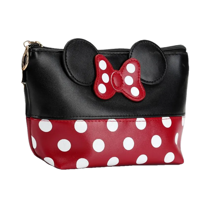 Large Capacity Casual Women's Cartoon Leather Makeup Bag