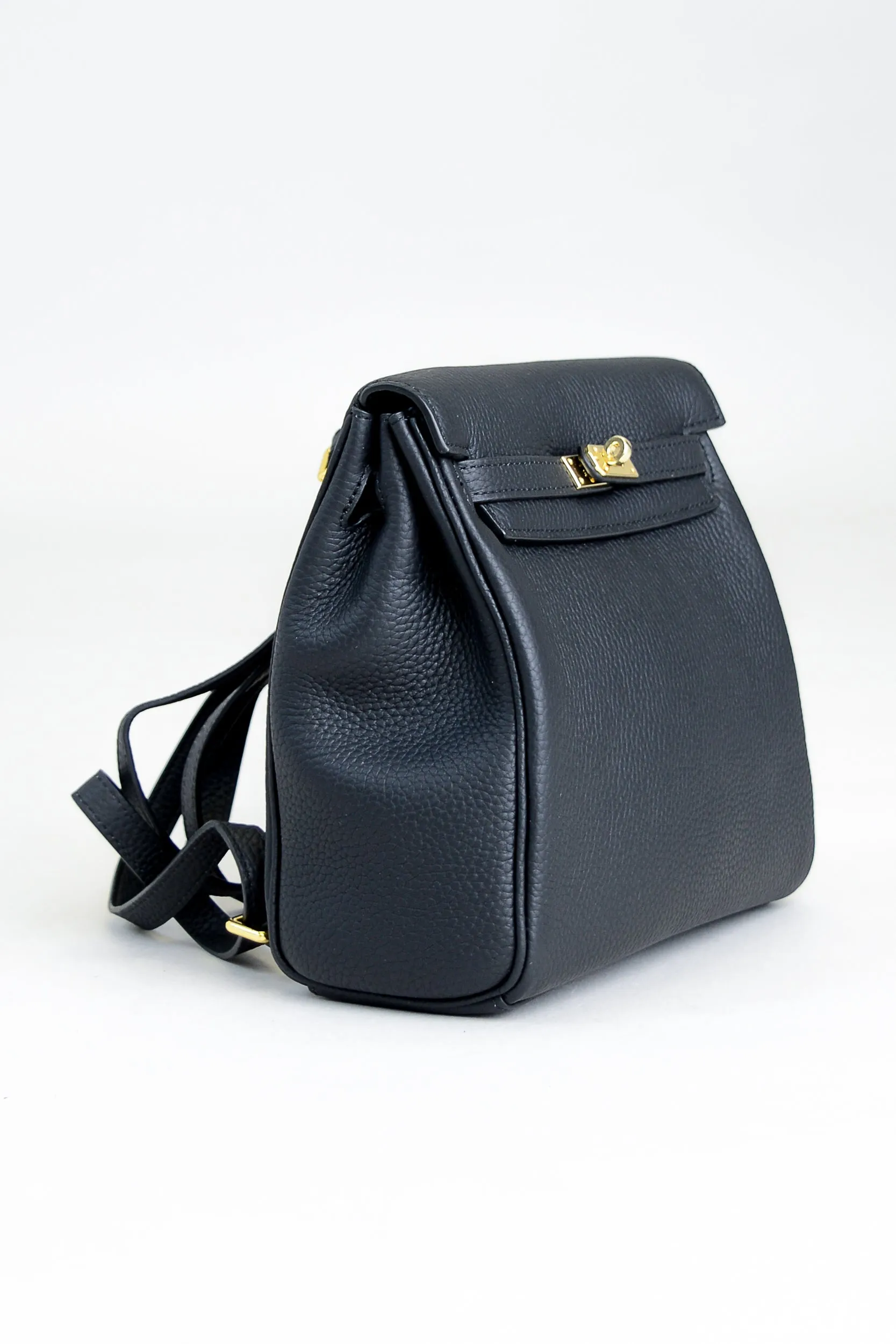 Layla Backpack, Black, Leather