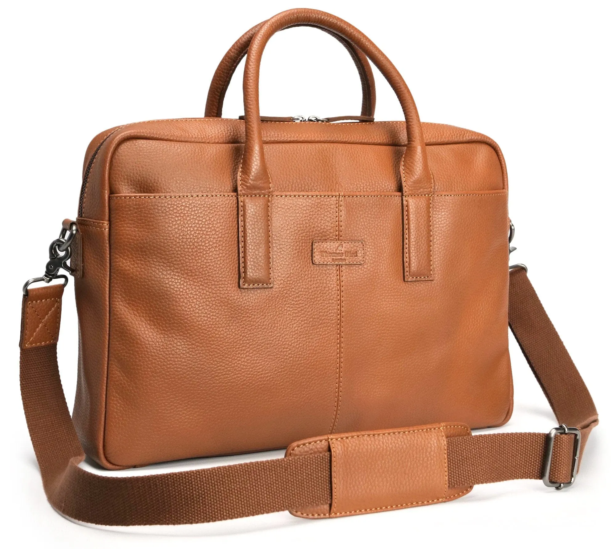 Leather Briefcase Bag Tan