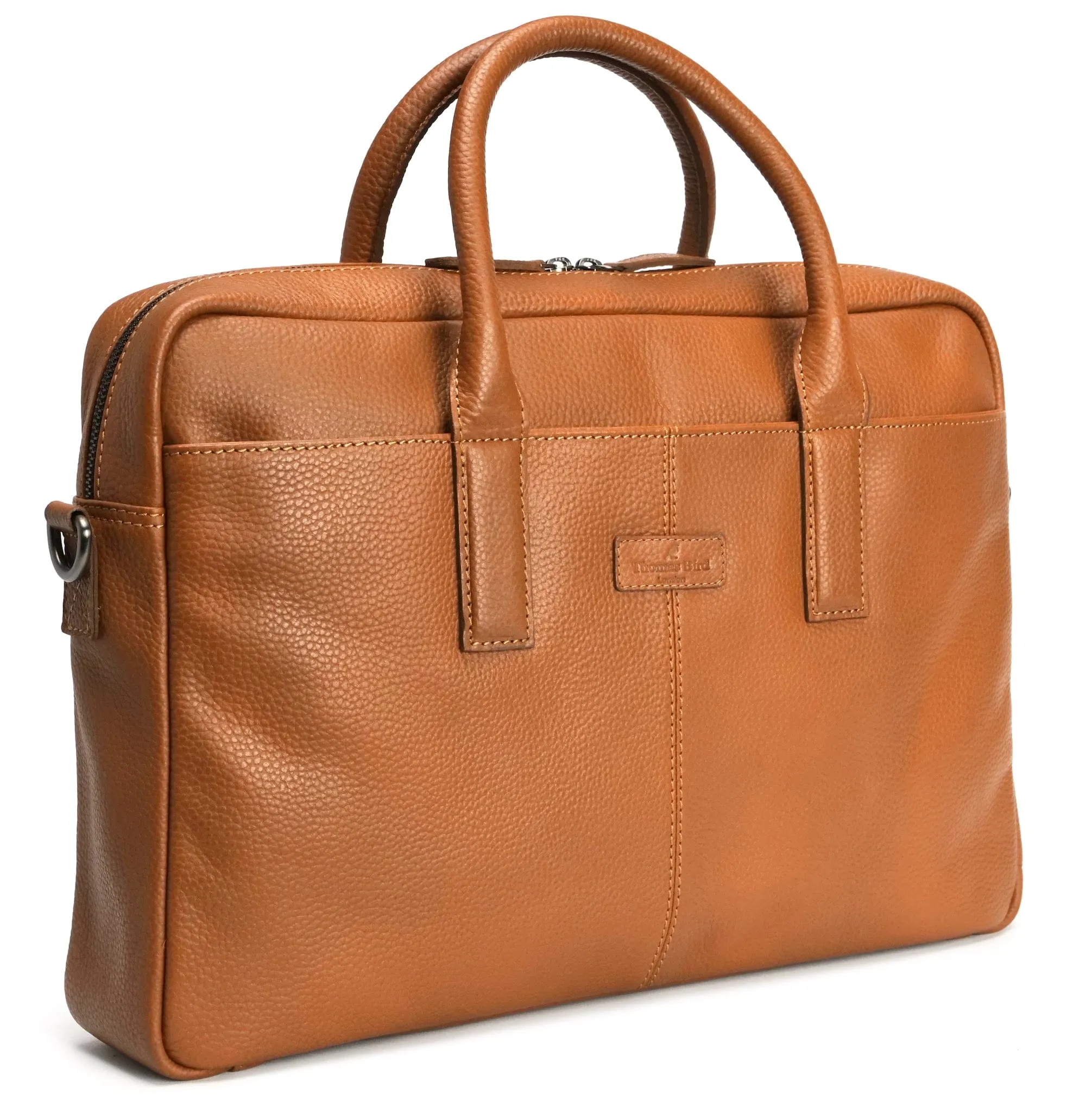 Leather Briefcase Bag Tan