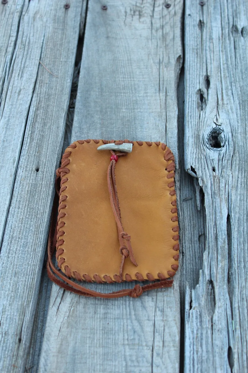 Leather cell phone bag, handmade phone bag