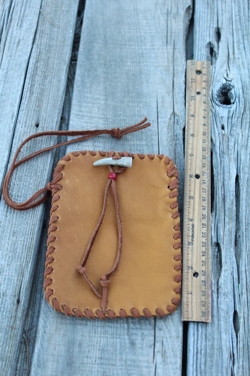 Leather cell phone bag, handmade phone bag