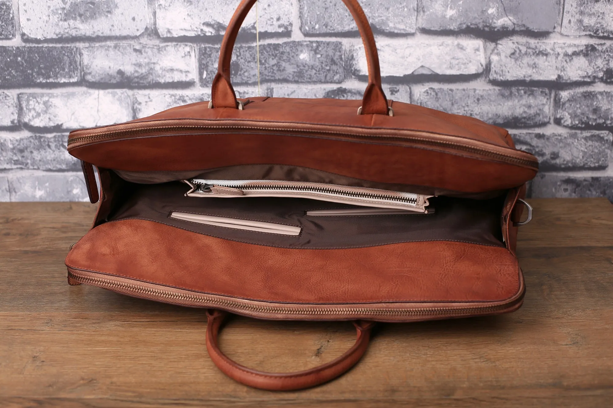 Leather Men's Portfolio, Men's Leather Briefcase, Laptop Bag, Leather Office Bag