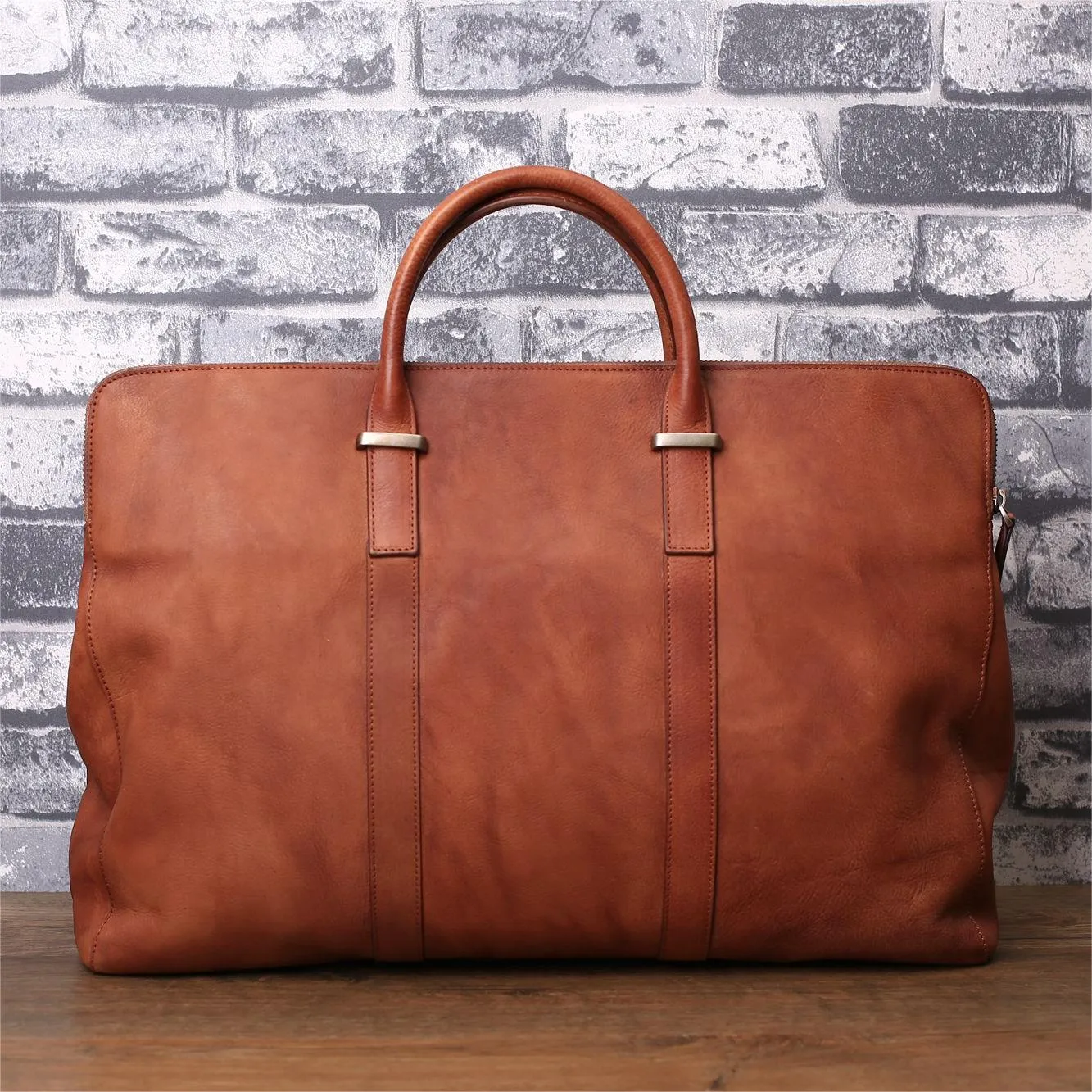 Leather Men's Portfolio, Men's Leather Briefcase, Laptop Bag, Leather Office Bag