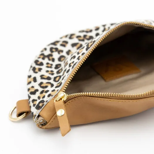 Leopard Leather Bum Bag (w Gold Fittings)