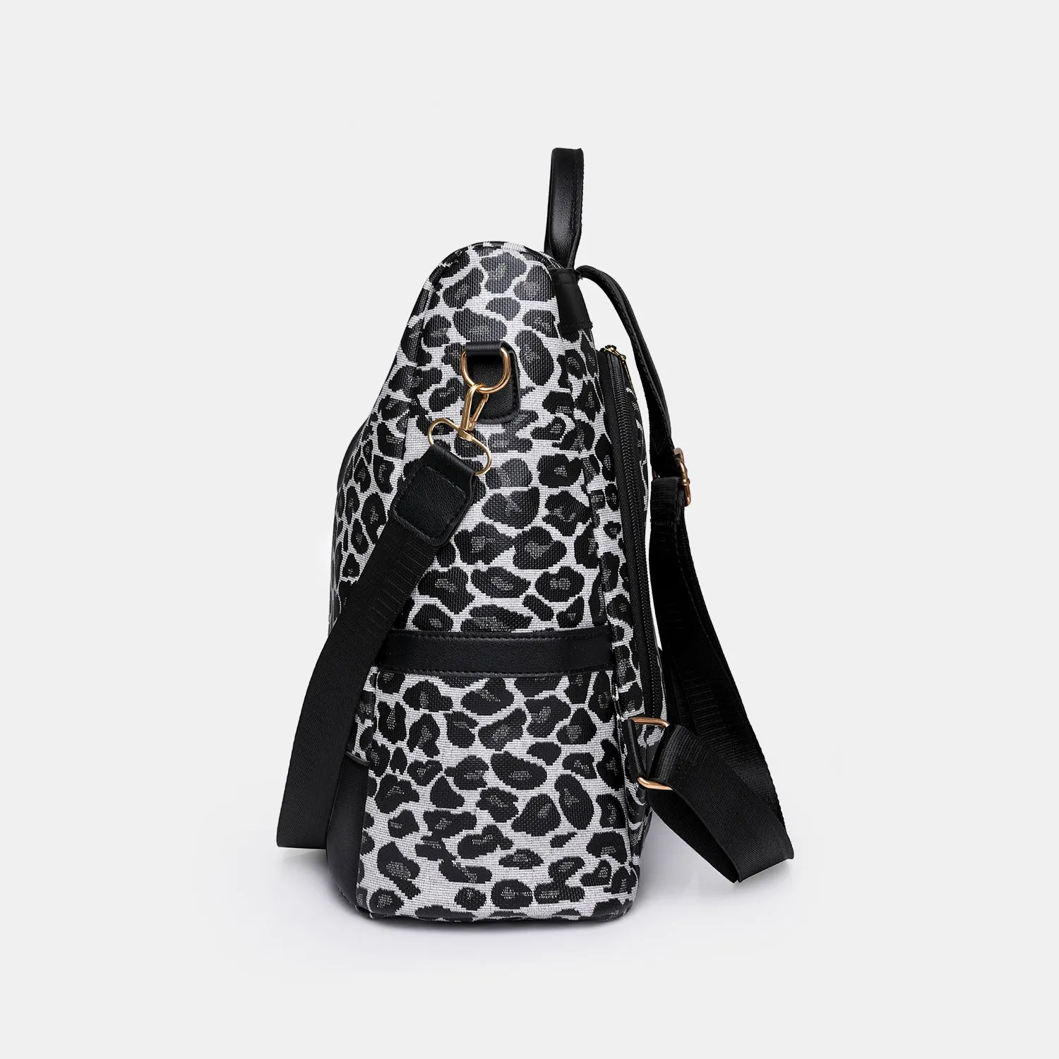 Leopard PU Leather Backpack Bag