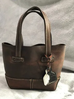 Little Mia Handcrafted Brown Leather Classic Purse