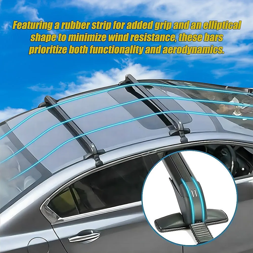 Lockable Anti-Theft Aluminium Car Roof Rack Bars 105cm