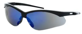 Majestic 85-2010BMR Wrecker Soft Padded Nose Piece With Anti-Scratch Blue Mirror Lens Safety Glasses (One Dozen)