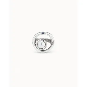 Make A Wish White Crystal Pearl Shell Ring