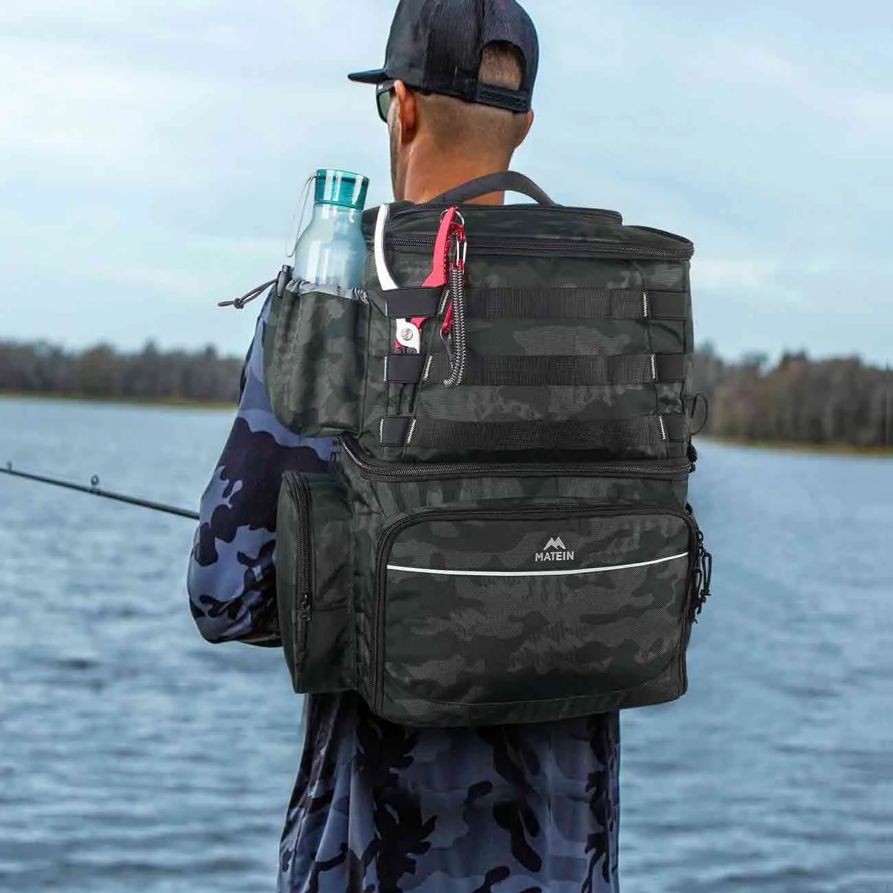 Matein Fishing Tackle Box Backpack with Cooler