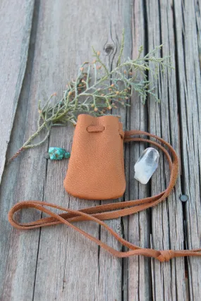 Medicine bag, buckskin bag, amulet bag