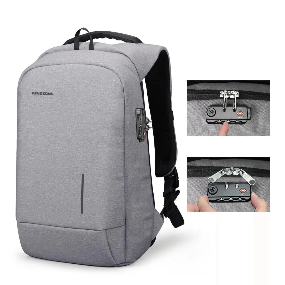 Medium Anti-Theft 13" 15" Laptop Backpack with USB Charging and TSA Lock