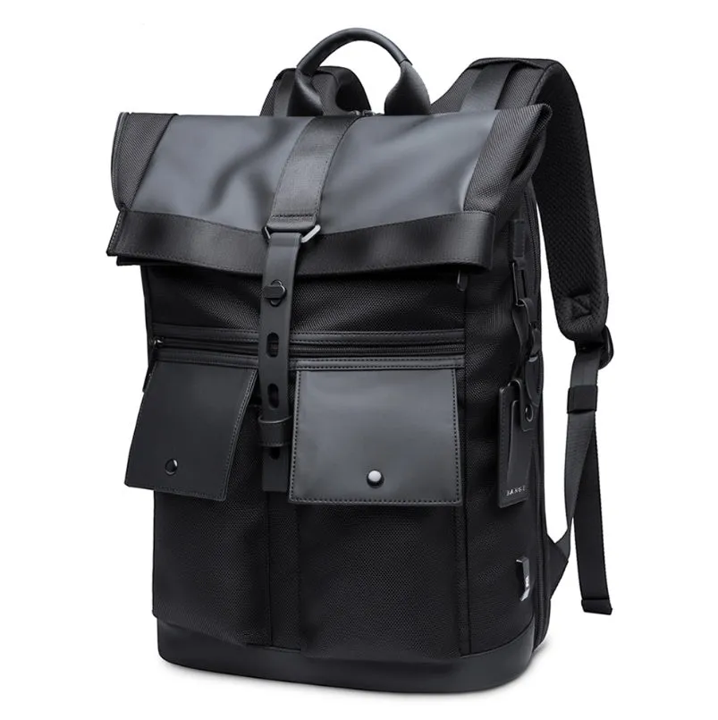 Men's Anti-Theft Waterproof Laptop Backpack with USB Charging & Business Design