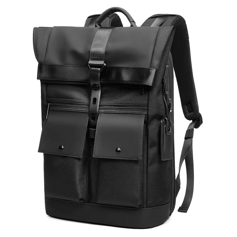 Men's Anti-Theft Waterproof Laptop Backpack with USB Charging & Business Design