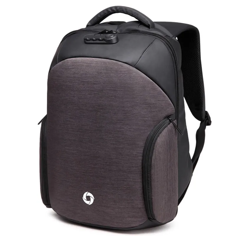 Men's Medium Anti-Theft 15" Laptop Backpack with USB Charging and TSA Lock