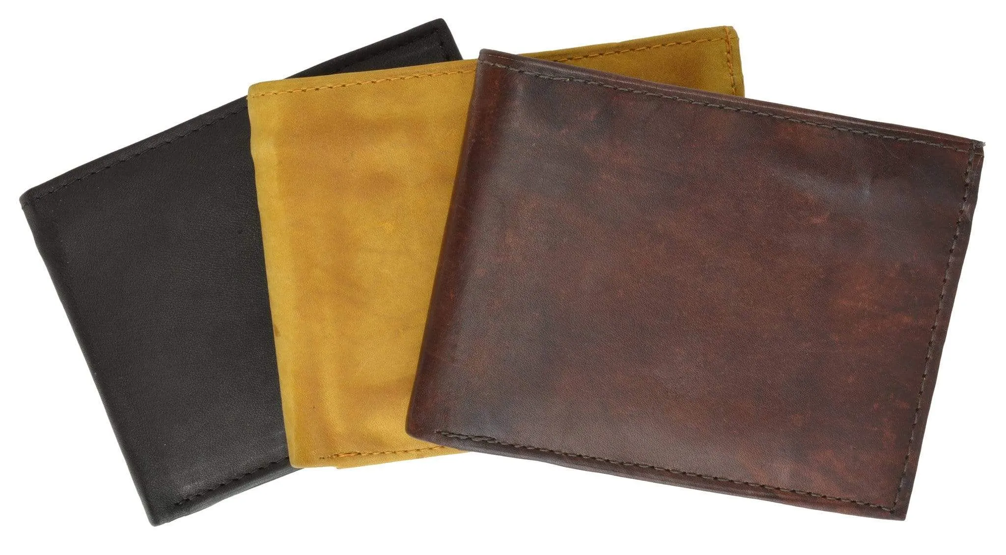 Mens Simple Classic Genuine Leather Bifold Wallet 58 CF