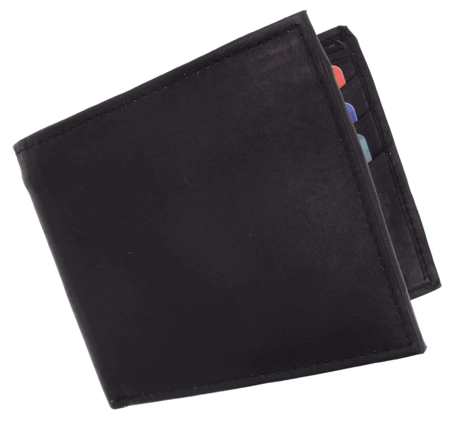 Mens Simple Classic Genuine Leather Bifold Wallet 58 CF