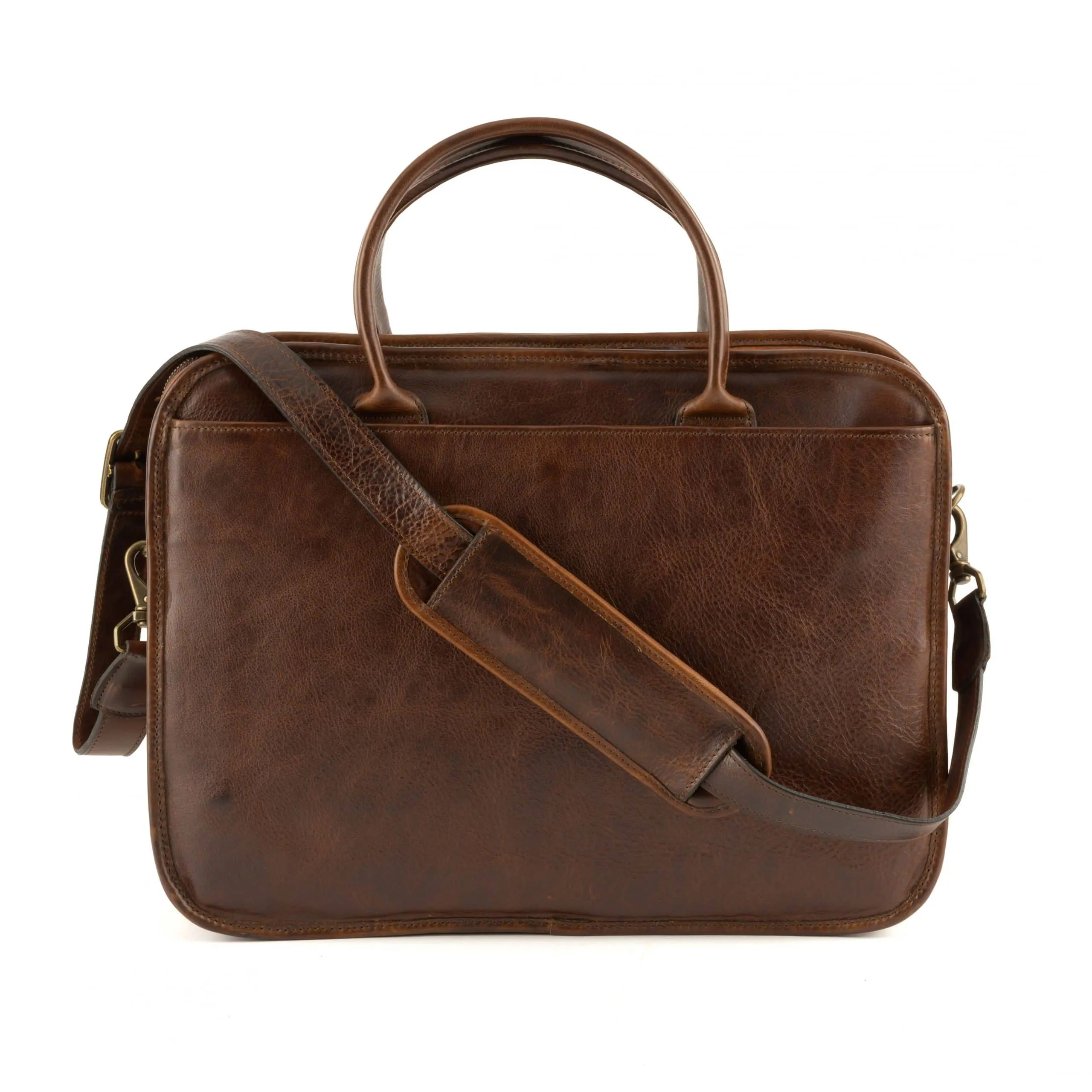 Miller Standard Attache in Titan Milled Brown by Moore & Giles