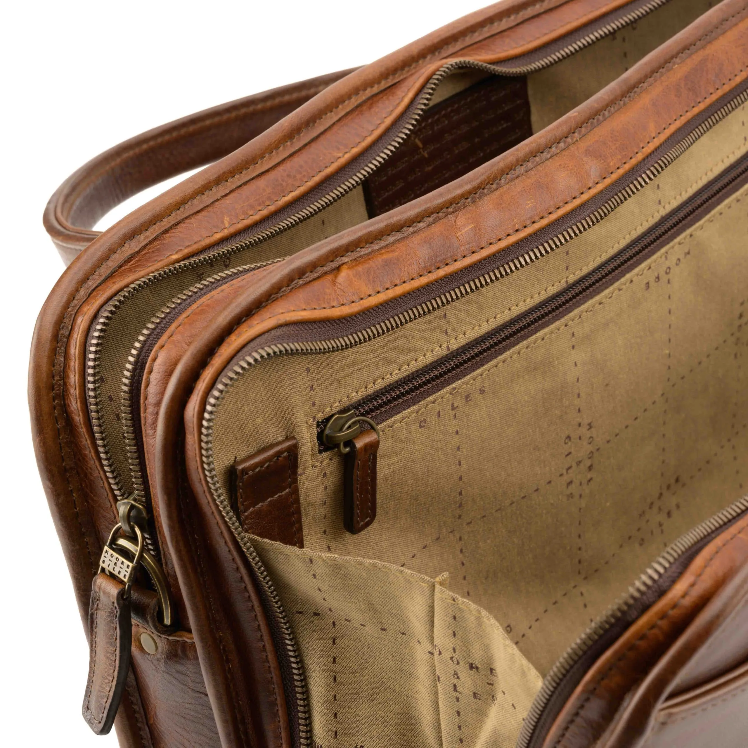 Miller Standard Attache in Titan Milled Brown by Moore & Giles