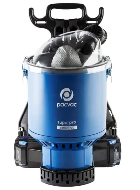 Pacvac Superpro 700 Advanced Battery Back Pack Vacuum