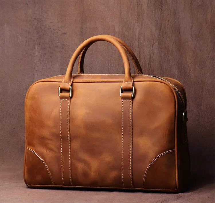 Personal Birthday Gifts, Leather Briefcase Business Bag Laptop Bag Handbags For Men