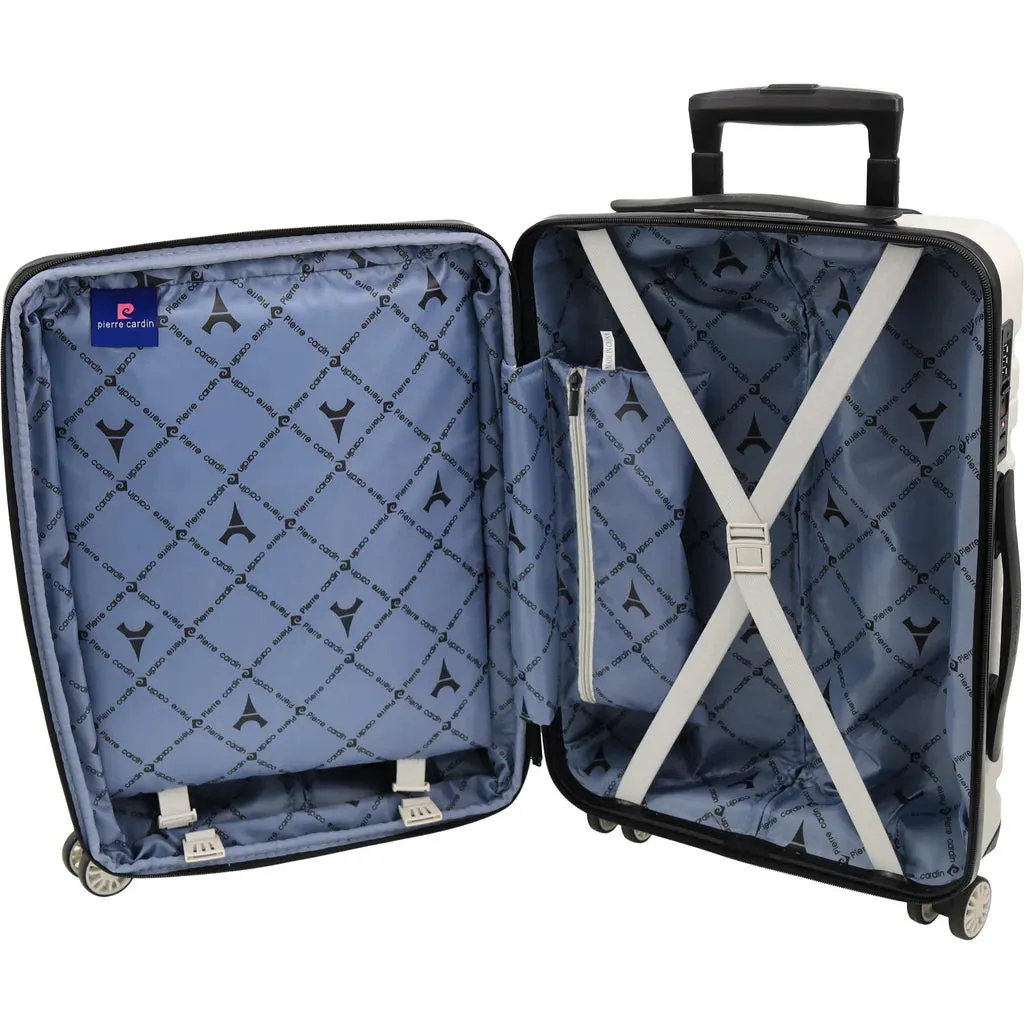 Pierre Cardin Hard Shell Suitcase Cabin 54cm - Snow