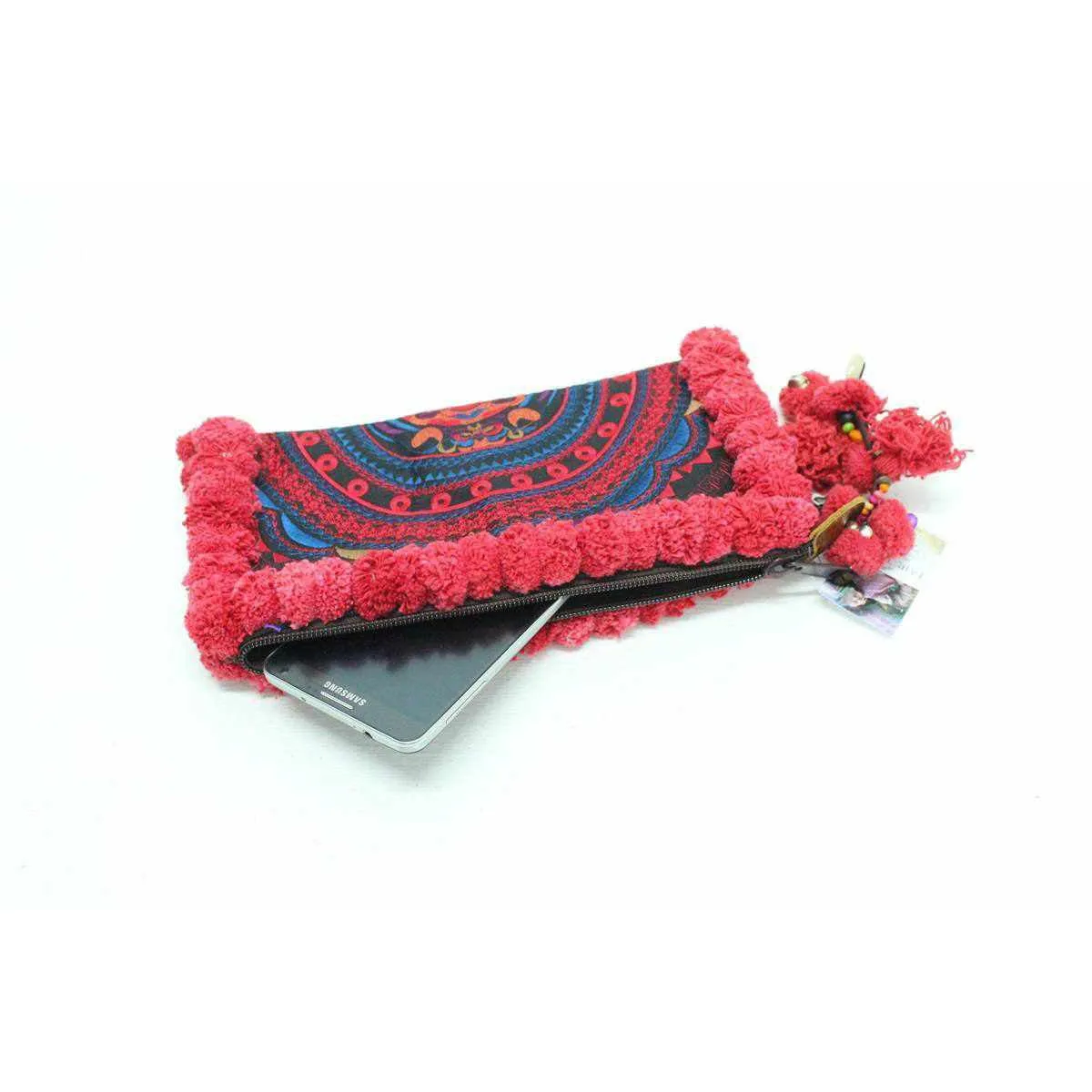 PomPom Vintage Hmong Clutch - Thailand