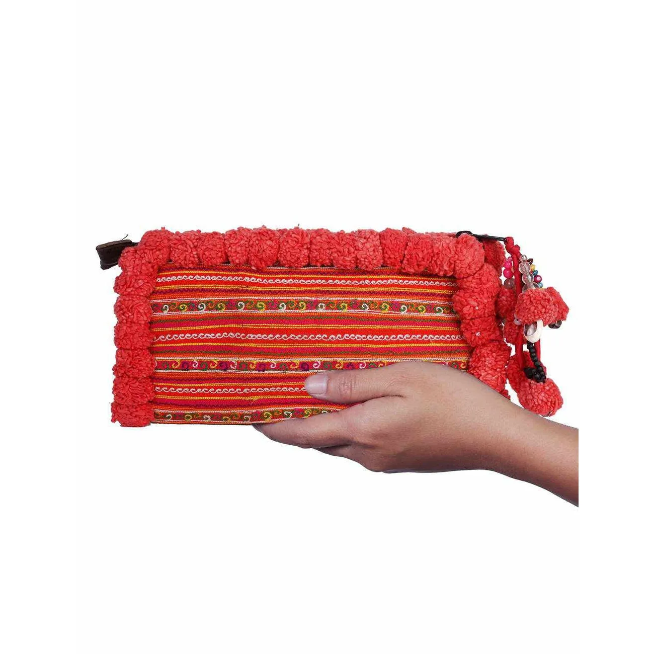 PomPom Vintage Hmong Clutch - Thailand