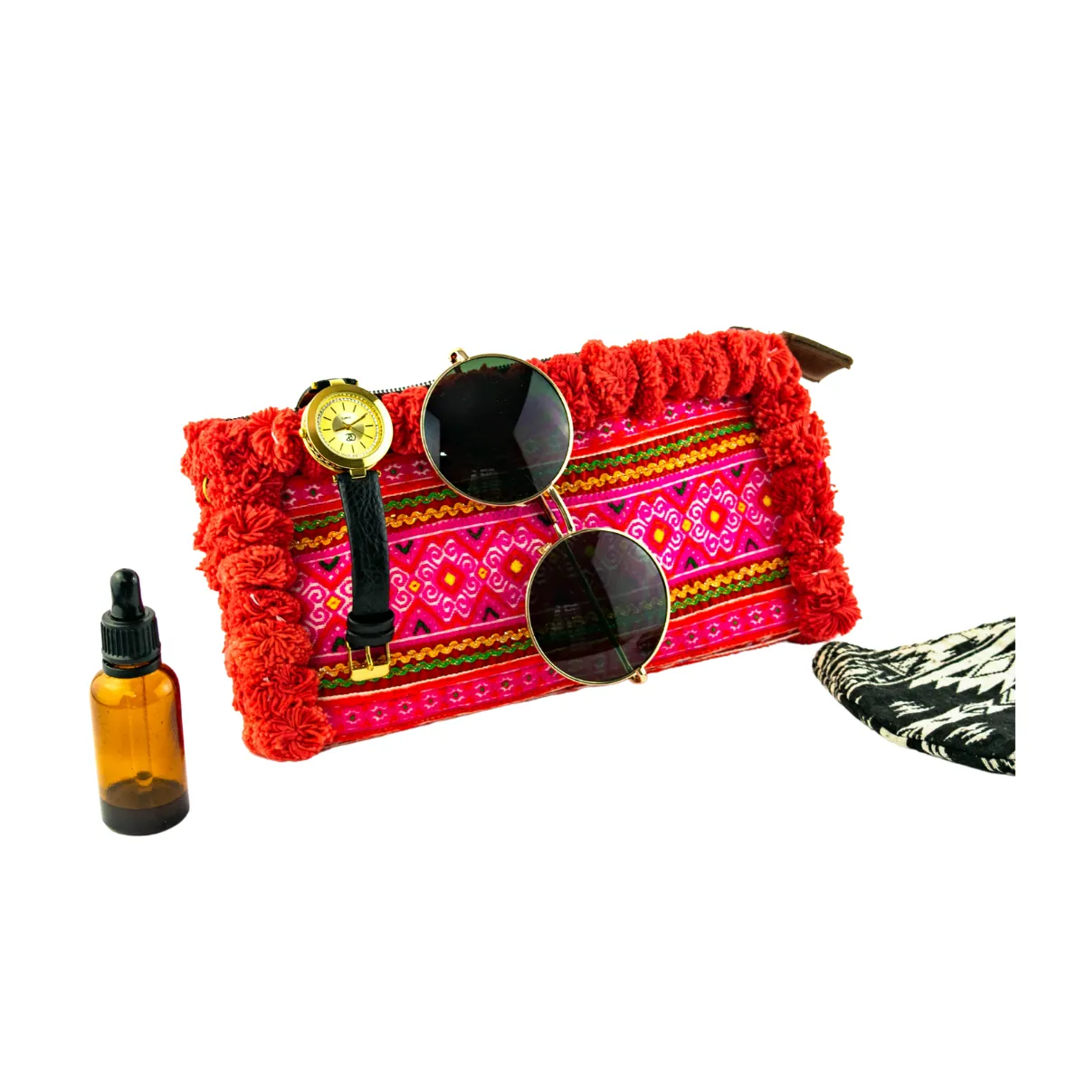 PomPom Vintage Hmong Clutch - Thailand