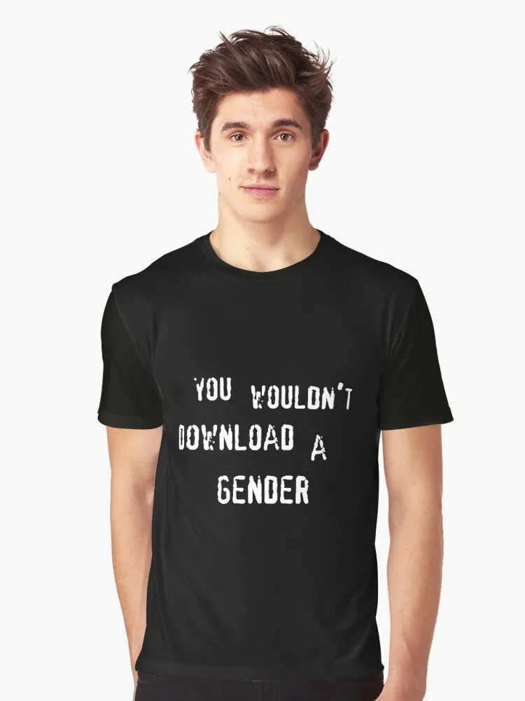 "Non-Binary Gender T-Shirt: A Playful Anti-Piracy Parody"